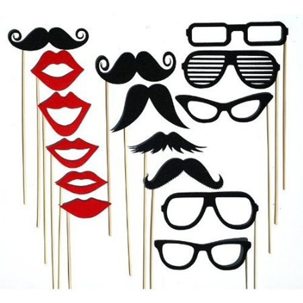 wedding-party-photo-booth-prop-masks-mustache-eye-glasses-lips-on-a